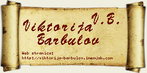 Viktorija Barbulov vizit kartica